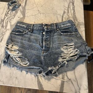 Revice Distressed Denim Shorts